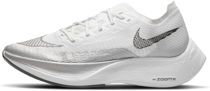 Nike Womens ZoomX Vaporfly Next% 2, White/Black/Silver, Size 6